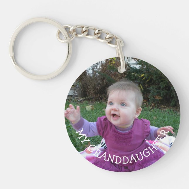 My Granddaughter Photo gift Key Ring (Front)