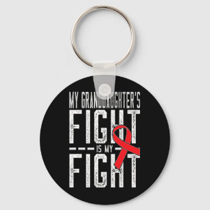 My Granddaughter's Fight Is My Fight Blood Cancer Key Ring