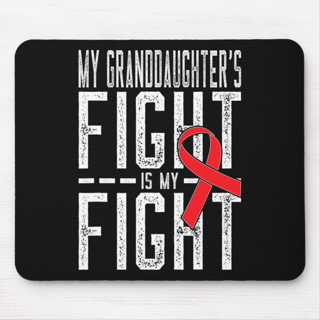 My Granddaughter's Fight is My Fight Blood Cancer  Mouse Mat (Front)