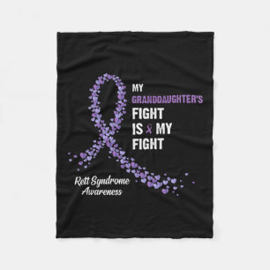 My Granddaughter's Fight Is My Fight Rett Syndrome Fleece Blanket