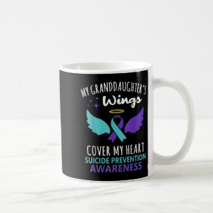 My Granddaughters Wings Cover Heart Suicide Awaren Coffee Mug