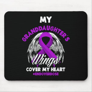 My Granddaughter's Wings Cover My Heart End Overdo Mouse Mat