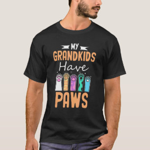 My Grandkids Have Paws Dog Cat Grandma Grandpa T-Shirt