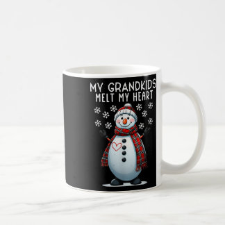 My Grandkids Melt My Heart Snowman Grandparent  Coffee Mug