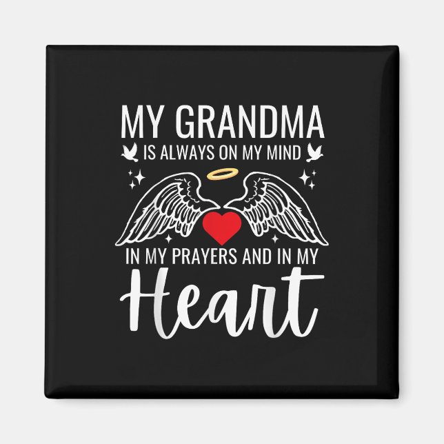My Grandma Guardian Angel Heaven Memorial Love Magnet (Front)