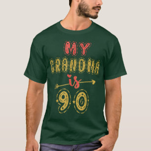 My Grandma Is 90 Years Old Granny 90th Birthday Id T-Shirt