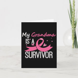 My Grandma Is A Survivor Breast Cancer Awareness  Card
