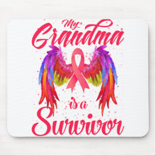 My Grandma Is A Survivor Breast Cancer Awareness Mouse Mat