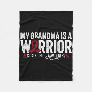 My Grandma Is A Warrior Sca Sickle Cell Disease Aw Fleece Blanket