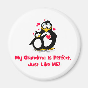 my grandma is perfect just like me magnet