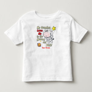My Grandma Loves Me Cow Astronaut Toddler T-Shirt