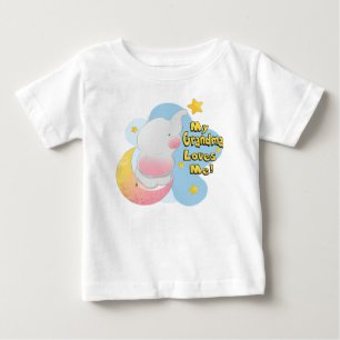 My Grandma Loves Me Elephant Baby T-Shirt