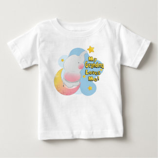 My Grandma Loves Me Elephant Baby T-Shirt