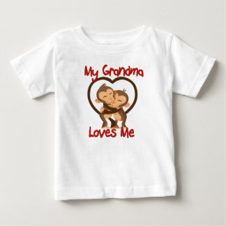 My Grandma Loves Me Monkey Baby T-Shirt