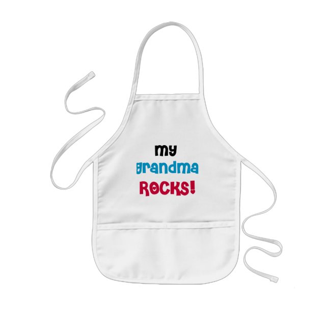 My Grandma Rocks T-shirts and Gifts Kids Apron (Front)