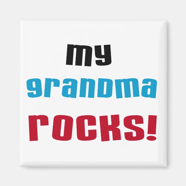 My Grandma Rocks T-shirts and Gifts Magnet (Front)