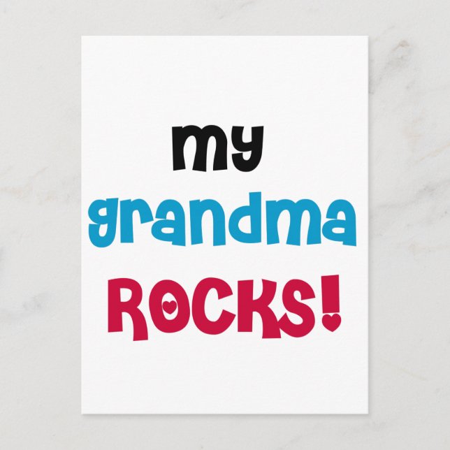 My Grandma Rocks T-shirts and Gifts Postcard (Front)