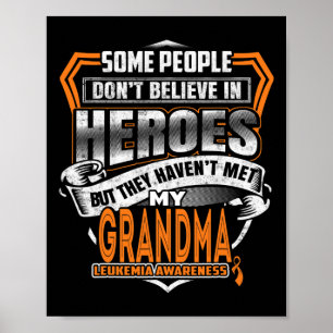 My Grandma's Fight Is My Fight Leukaemia Awareness Poster