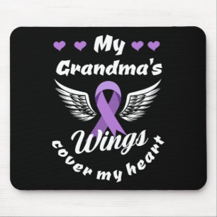 My Grandma's Wings Cover My Heart Overdose Awarene Mouse Mat