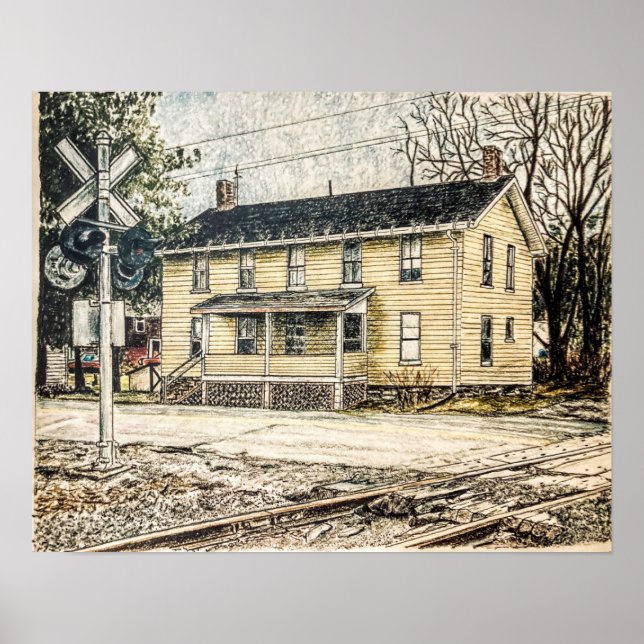 "My Grandmother's House - Rogers Ohio" Pencil  Poster (Front)