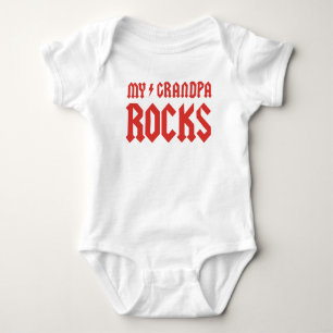My Grandpa Rocks Baby Bodysuit