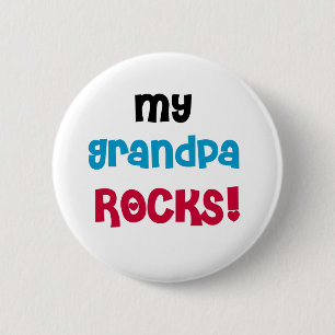 My Grandpa Rocks Tshirts and Gifts 6 Cm Round Badge