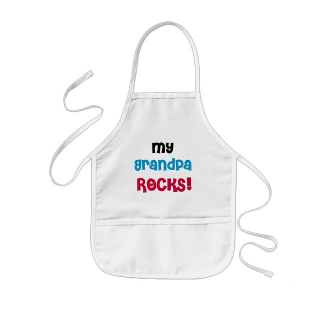 My Grandpa Rocks Tshirts and Gifts Kids Apron (Front)