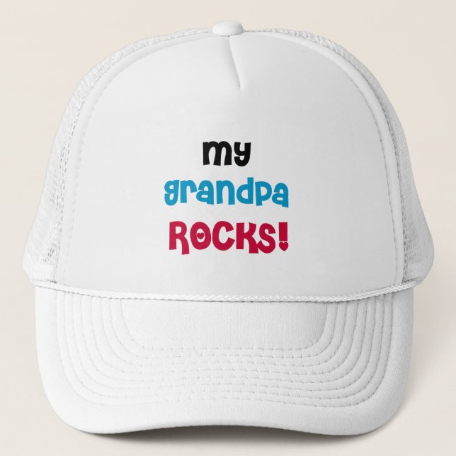 My Grandpa Rocks Tshirts and Gifts Trucker Hat (Front)