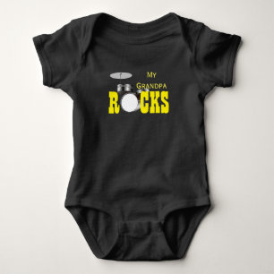 "My Grandpa Rocks!" with Drum Set Baby Bodysuit