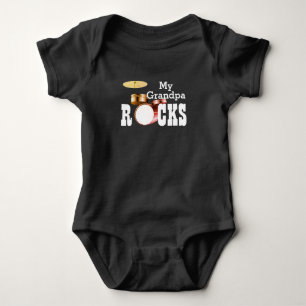 "My Grandpa Rocks!" with Drum Set Baby Bodysuit