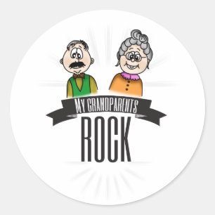 My Grandparents Rock Classic Round Sticker