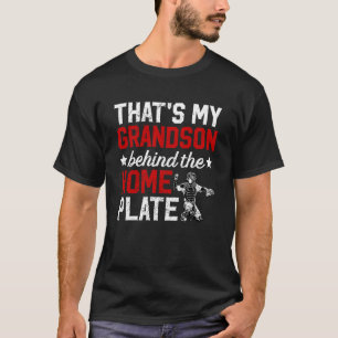 My Grandson Baseball Catcher Grandma Of A Baseball T-Shirt