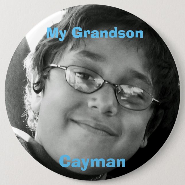 My Grandson, Cayman 6 Cm Round Badge (Front)
