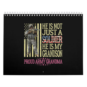 My Grandson Is A Soldier Proud Army Grandma Calendar