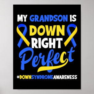 My Grandson Is Down Right Perfect Down Syndrome Aw Poster