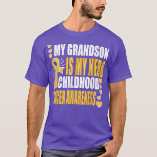 My Grandson is my hero, Childhood Cancer Awareness T-Shirt