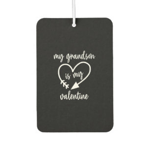 My Grandson Is My Valentine Cute Valentines Car Air Freshener