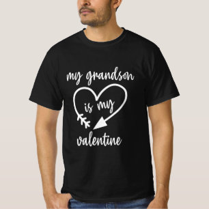 My Grandson Is My Valentine Cute Valentines T-Shirt