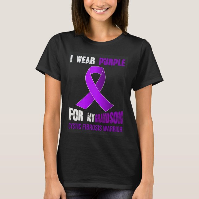 MY GRANDSON  MY CYSTIC FIBROSIS WARRIOR T-Shirt (Front)