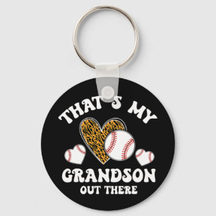 My Grandson Out There Gifts Women Baseball Grandma Key Ring