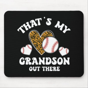 My Grandson Out There Gifts Women Baseball Grandma Mouse Mat