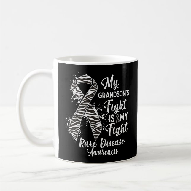 My Grandson'S Fight Is My Fight - Rare Disease Awa Coffee Mug (Left)