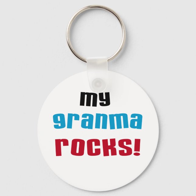 My Granma Rocks T shirts and Gifts Key Ring (Front)