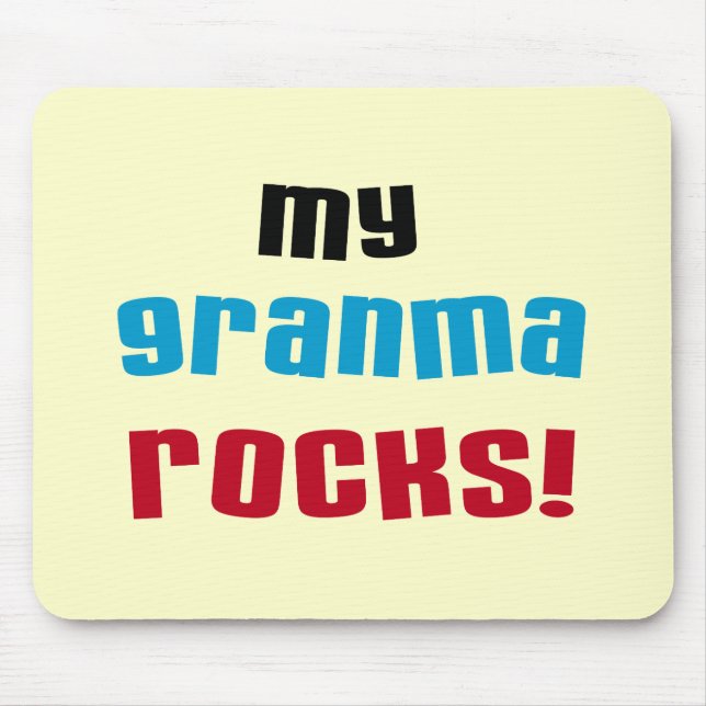 My Granma Rocks T shirts and Gifts Mouse Mat (Front)