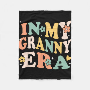 My Granny Era Funny Sarcastic Groovy Retro Mothers Fleece Blanket