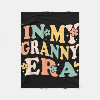 My Granny Era Funny Sarcastic Groovy Retro Mothers Fleece Blanket
