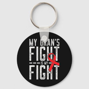 My Gran's Fight is My Fight Blood Cancer Awareness Key Ring