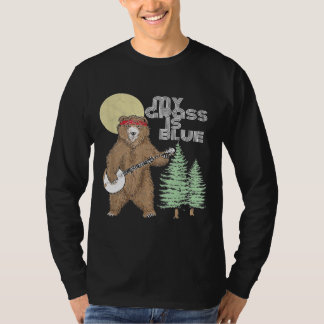 My Grass Is Blue Banjo Bear   Hippie Grizzly2 T-Shirt