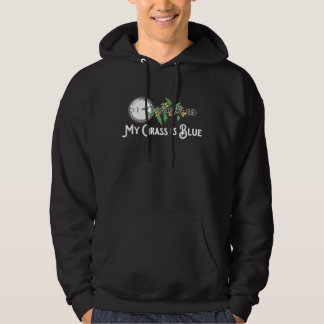 My Grass Is Blue Banjo Vine Vintage Flowers Illust Hoodie