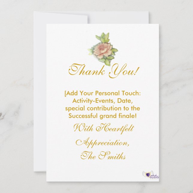 My Gratitude Specially For You!-Customise Thank You Card (Front)